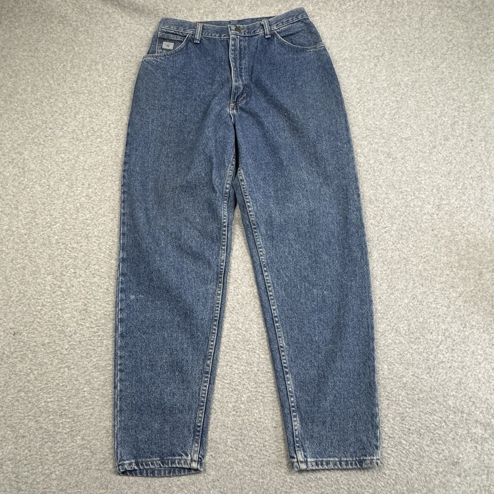 Vintage Wrangler Jeans For Women 14P Denim Made in USA High Waisted Tapered Mom